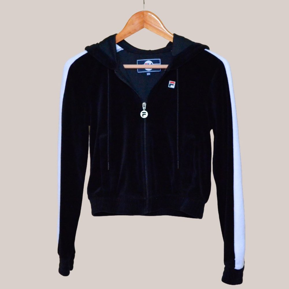 Fila Women's Carly Velour Jacket (Black)